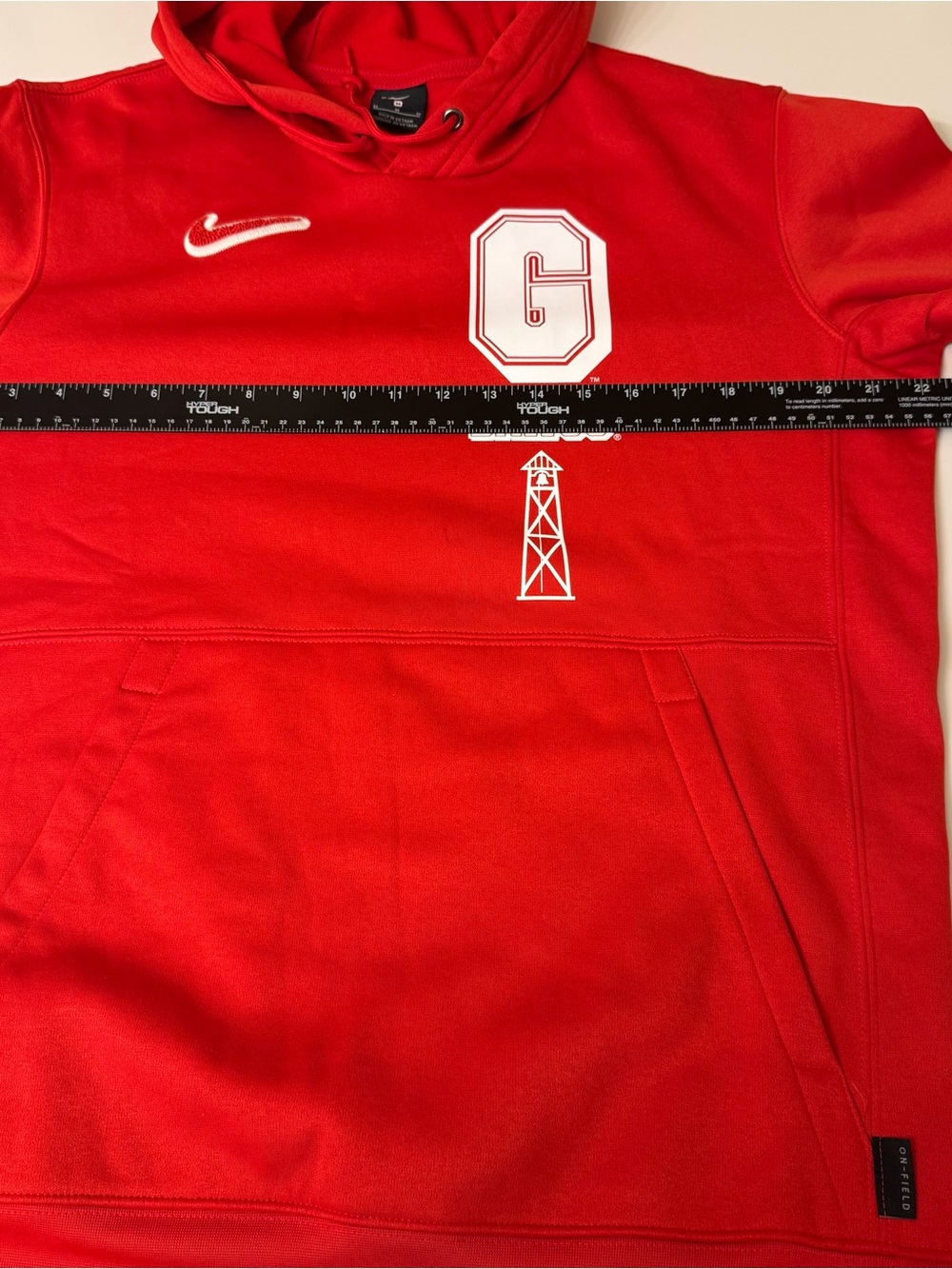 Nike Red 'G Dawgs' Pullover Hoodie with White Accents - Picture 9 of 10